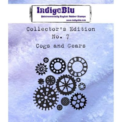 IndigoBlu Rubber Stamp A7 - Cogs And Gears
